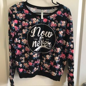 Stradivarius light sweatshirt (floral print)